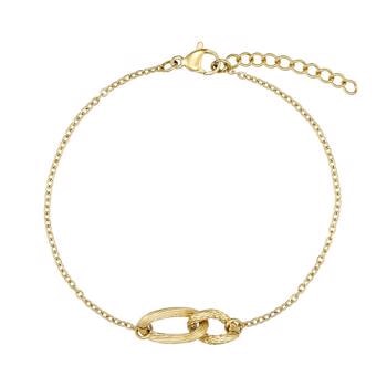 Forgyldt stål armbånd med evighedstegn